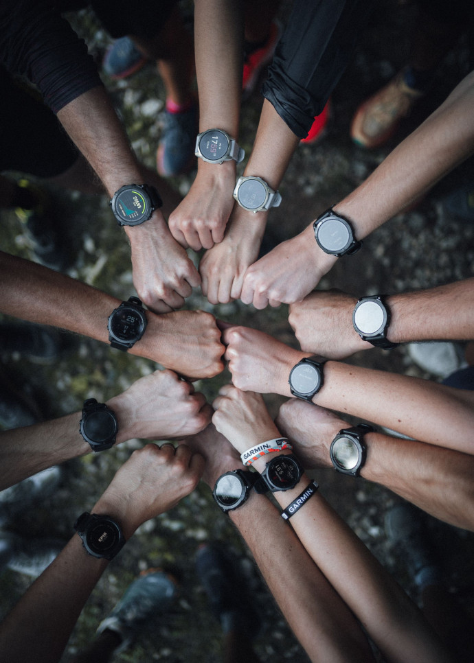 Vue de la dernière smartwatch de Garmin.