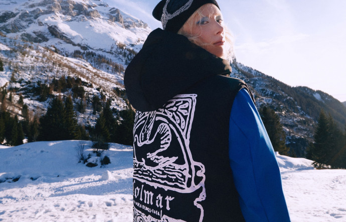 La veste Bormio, créée pour célébrer la Coupe du monde organisée en 1985 dans la station éponyme, se compose de plusieurs couches, d’inserts en cuir et de manches amovibles.
