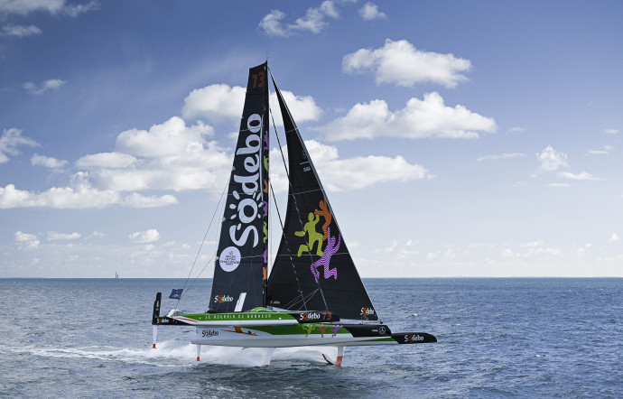 Le bateau du skipper Thomas Coville.