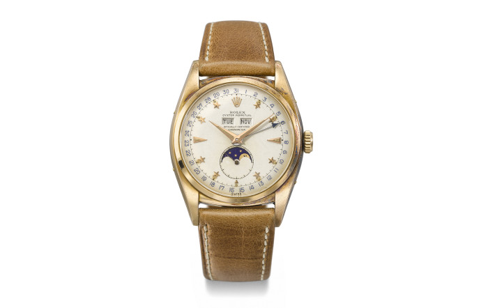9- Rolex Oyster Perpetual, modèle « Stelline », réf. 6062, No. 788’629 (vers 1952). CHF 2,223,000 (2,35 millions d’euros).