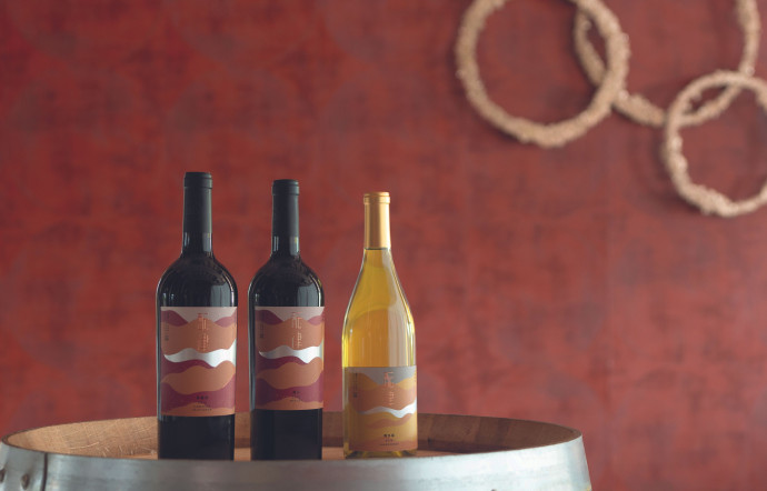 Echantillons des vins du Domaine franco-chinois.