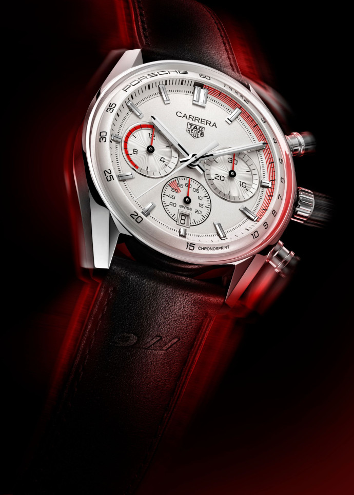 Le chronographe Carrera Chronosprint x Porsche est lancé cette année en l’honneur des 60 ans de deux vedettes maison, 2024 – TGL