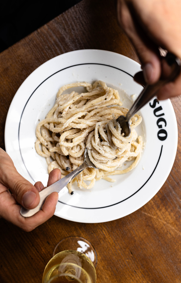 Cacio e pepe.