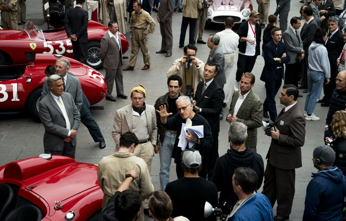Sur le tournage de Ferrari.
