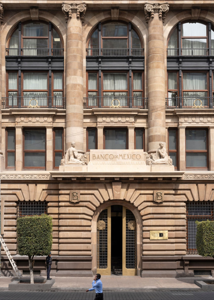 La devanture de la banque de Mexico.