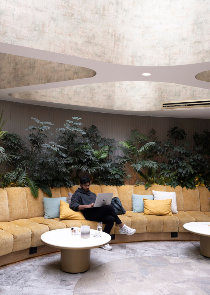 Le patio de l’hôtel Andaz.