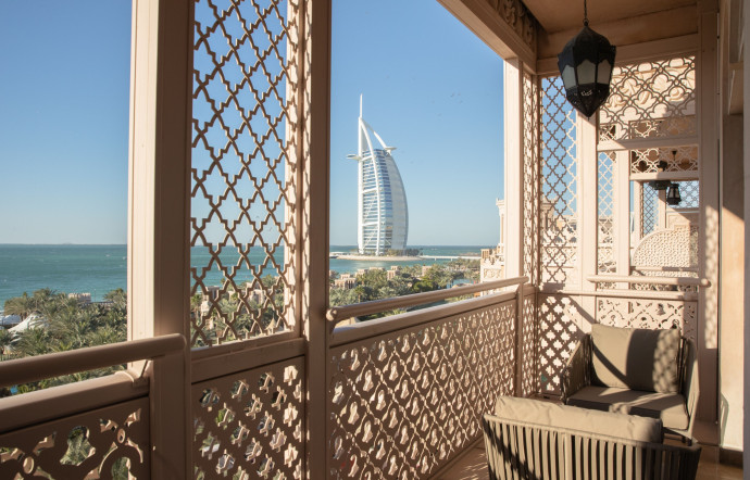 La vue depuis l’une des chambres du Jumeirah al-Qasr.