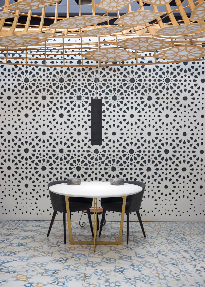 Dans la salle du restaurant Noor.