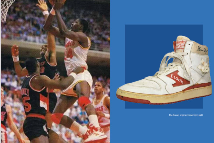 Hakeem Olajuwon, le joueur choisi pour incarner Etonic, avec The Dream.