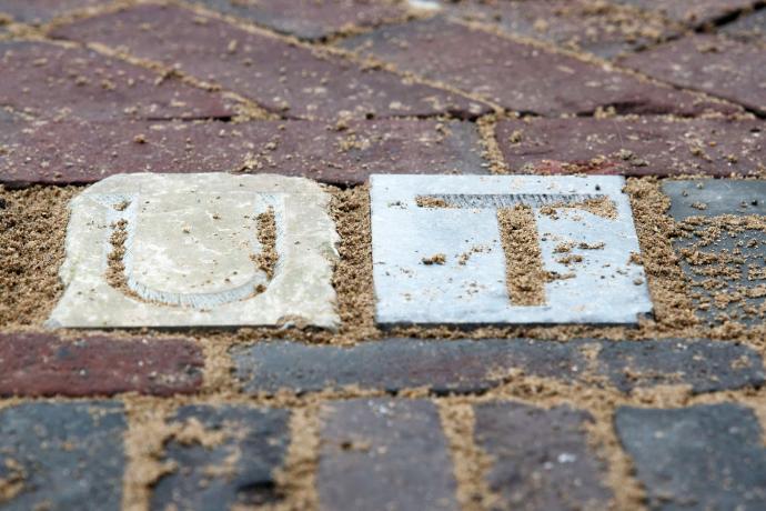 L’oeuvre d’art « Les Lettres d’Utrecht », aux Pays‑Bas.