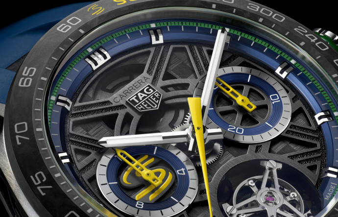 Voici la TAG Heuer Carrera Chronograph Tourbillon x Senna.
