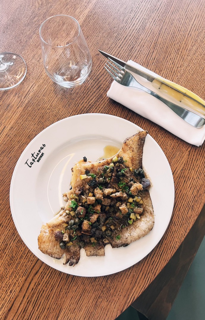 A la carte du bistrot Textures.