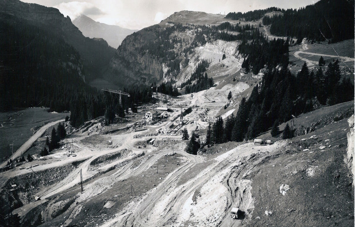 Flaine, en construction.
