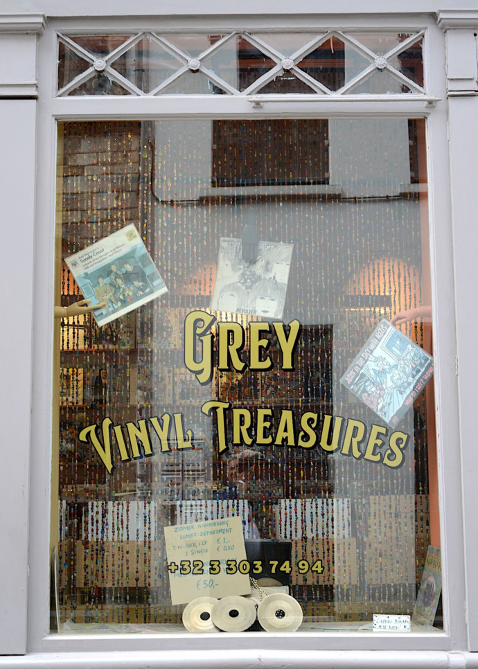 La boutique Grey Vinyl Treasures à Anvers.