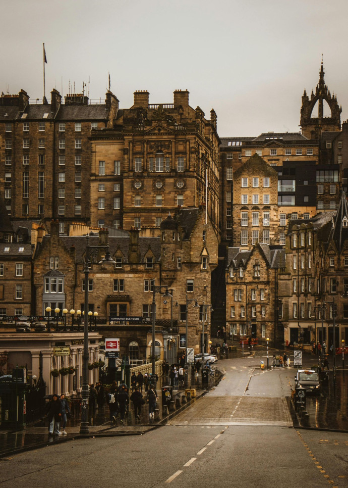 Dans les rues d’Edimbourg, en Écosse