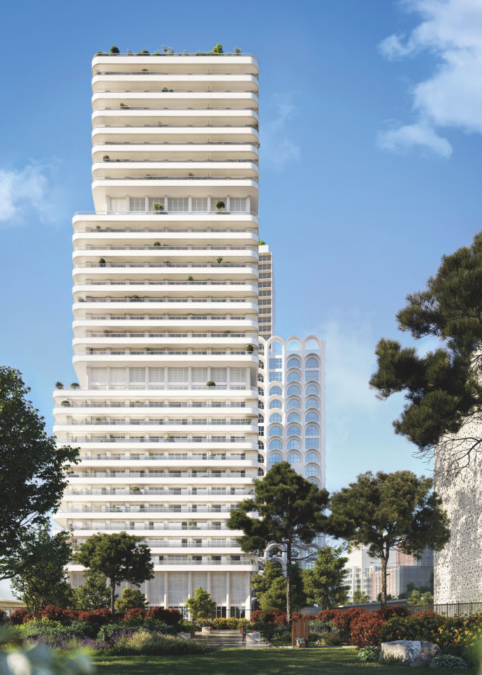 Entre la mer et le ciel marseillais, la tour M99 proposera des logements de standing, du T2 aux immenses duplex avec vue panoramique.