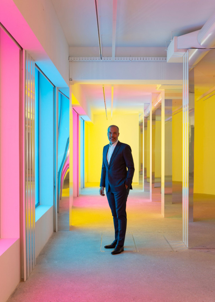 Kamel Mennour, qui a lancé le Mennour Institute pour soutenir l’art et sa diffusion.