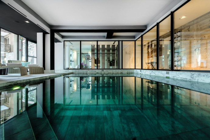 L’espace bien-être de l’hôtel La Sivolière.