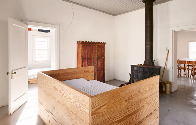 Two-by-Twelves furniture, Casa Perez, Presidio Country,Texas, from Donald Judd Furniture (2024) published byJudd Foundation and MACK. Matthew Millman © JuddFoundation. Courtesy of Judd Foundation and MACK.
