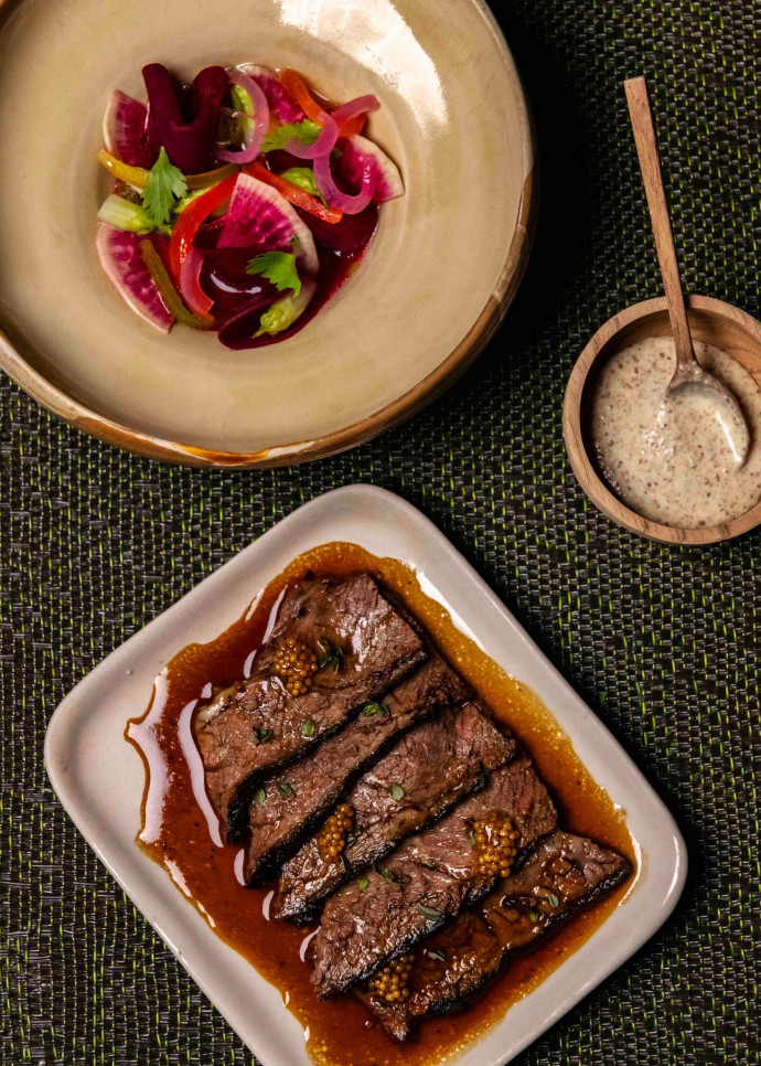 L’une des assiettes gourmandes du chef Manuel Weissenböck.